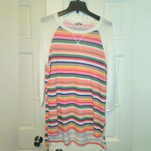 White Birch Long Sleeved striped Shirt Size Large